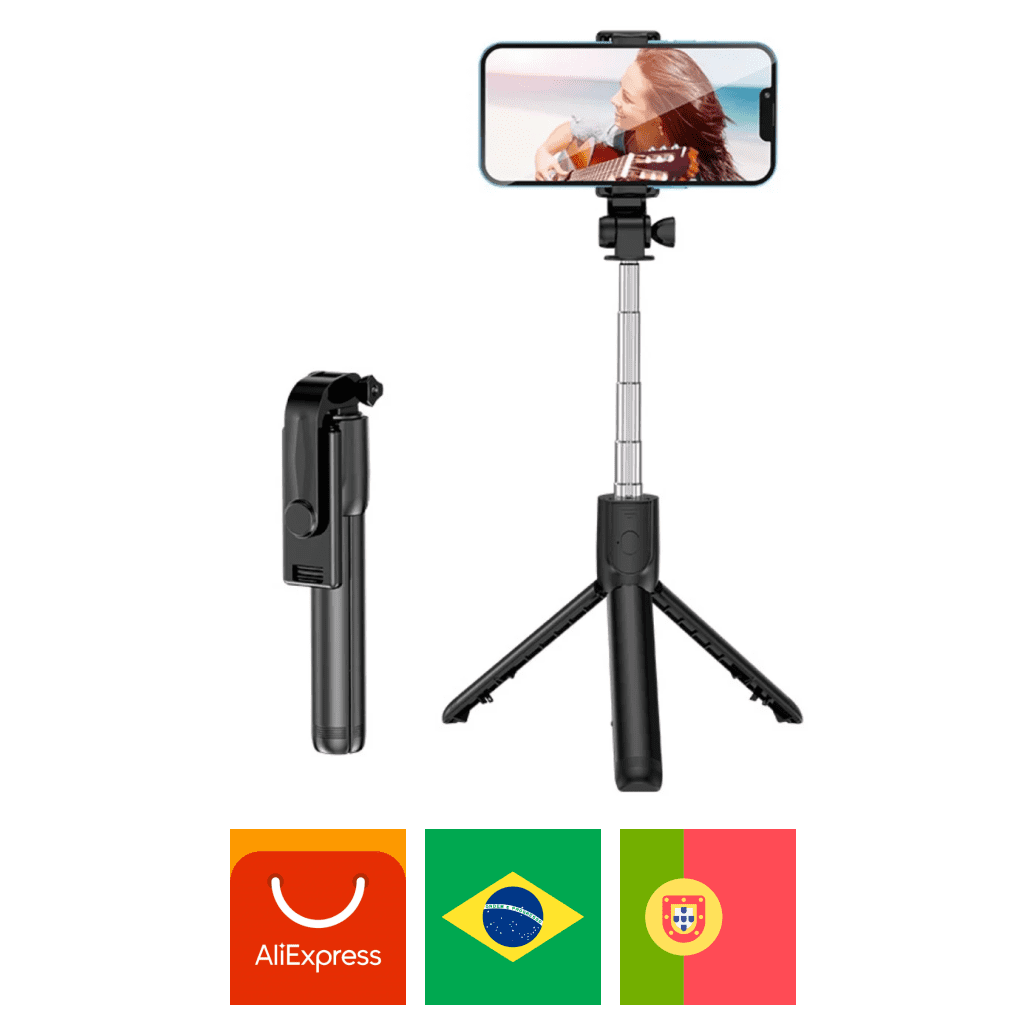 Comprar Bastão Pau de Selfie com Tripé Aliexpress Brasil Portugal Gaszed