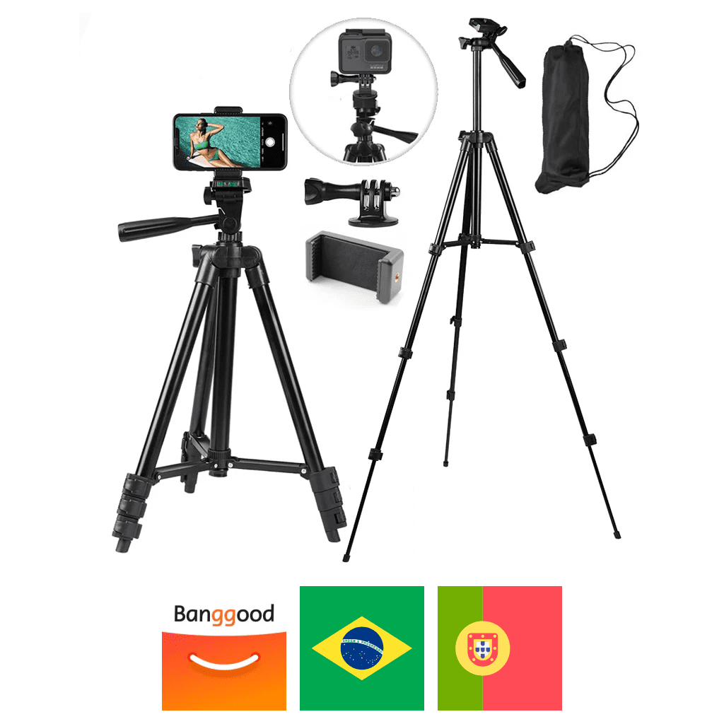 Comprar Tripé Universal Telescópico para Celular Banggood Brasil Portugal Gaszed