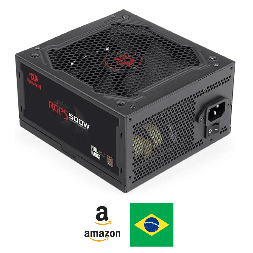 Fonte de Alimentação Redragon 500W 80 Plus Bronze Amazon Brasil Gaszed