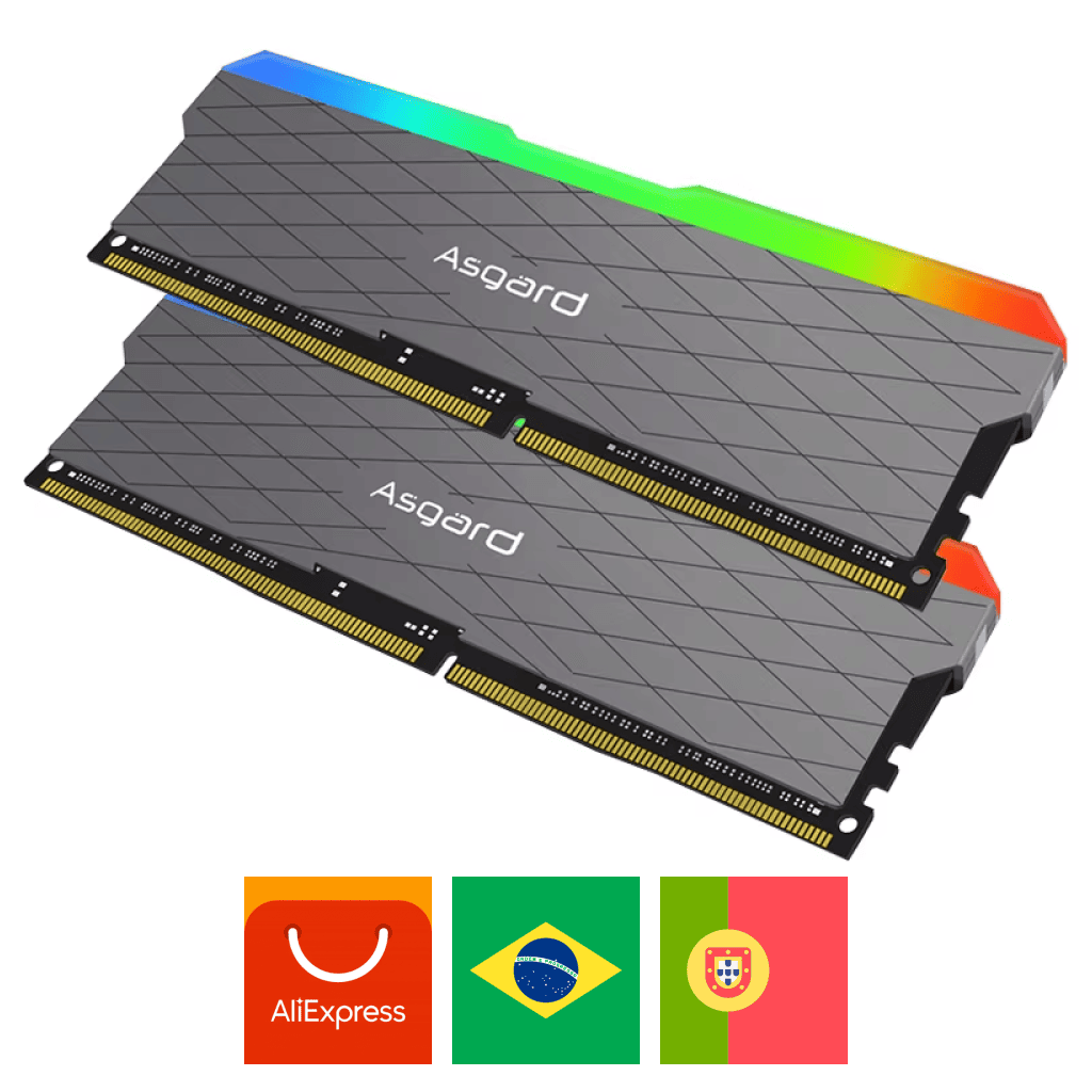 Memory RAM Asgard Desktop RGB 8GB x 2 Aliexpress Brasil Portugal Gaszed